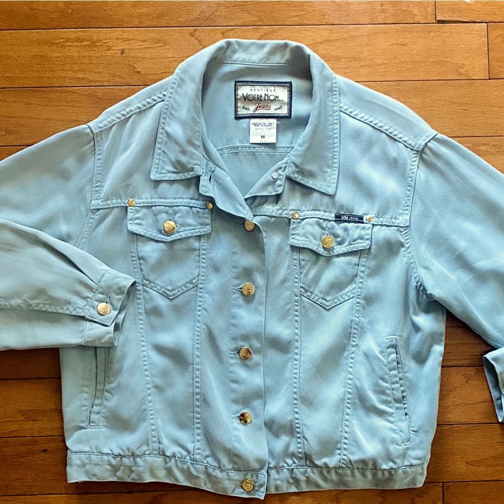 Votre Nom Jean Jacket Slate Blue